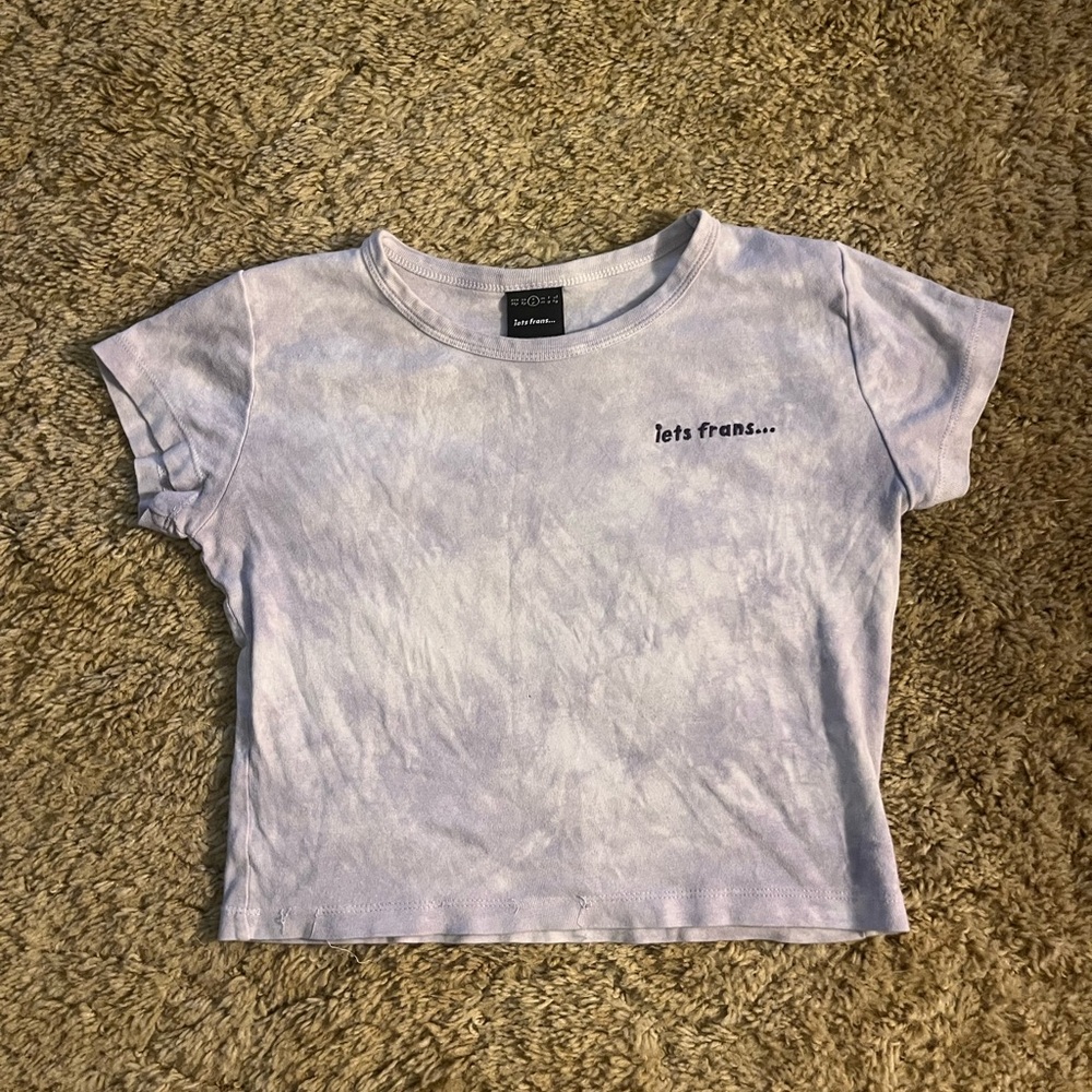 Urban Outfitters Purple Tie Dye Crop Top